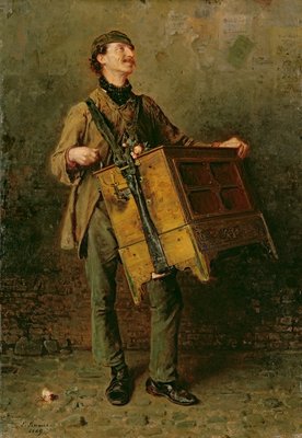 Ludwig Knaus - The Hurdy Gurdy Man 1869