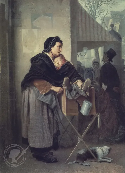 Organ Grinder in Paris by Vasily Perov 1864
