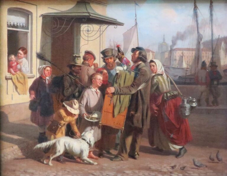 'The Organ Grinder' by Alexei Filippovich Chernyshev 1852